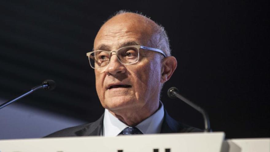El presidente del Banco Sabadell, Josep Oliu, en la última junta de accionistas de la entidad.