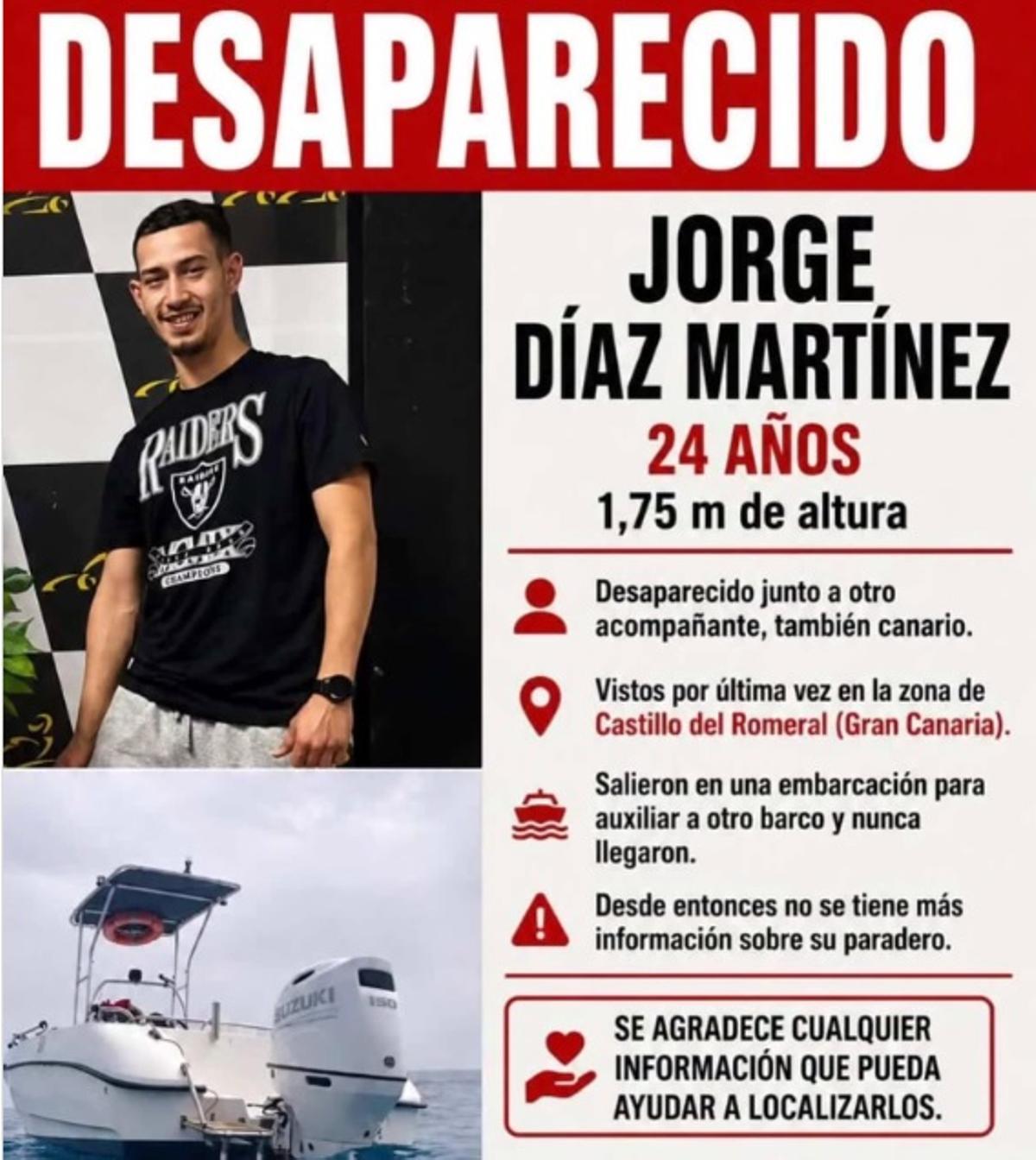 El cartel del desaparecido Jorge Díaz