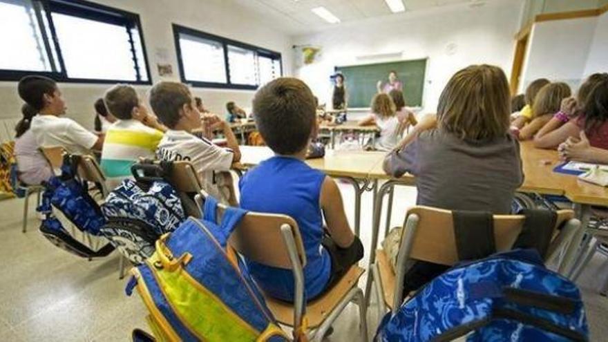 Escolares en un aula.