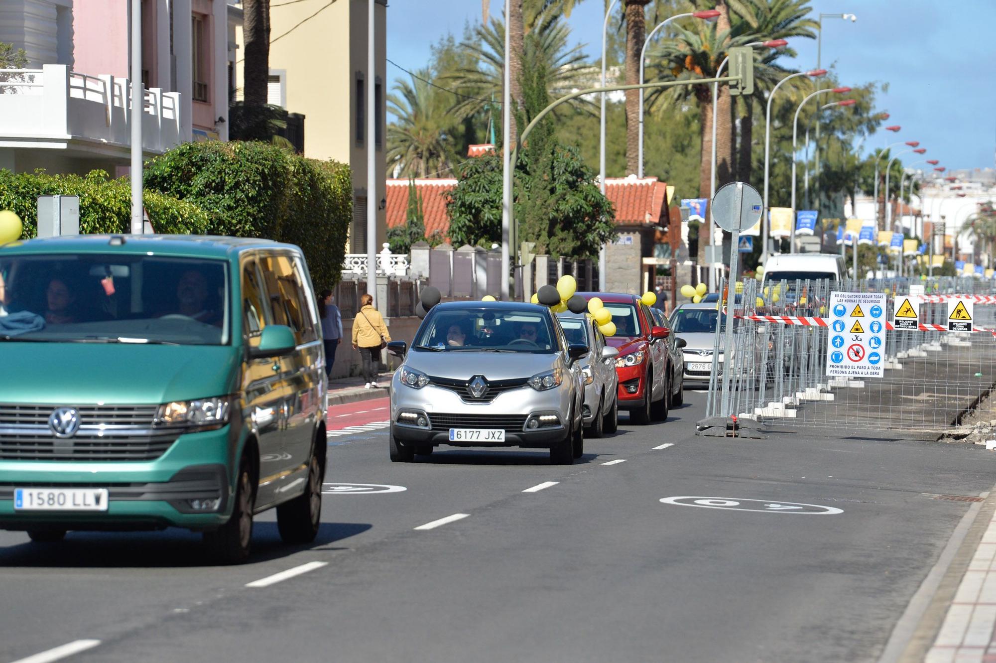 Caravana de interinos en Las Palmas de Gran Canaria