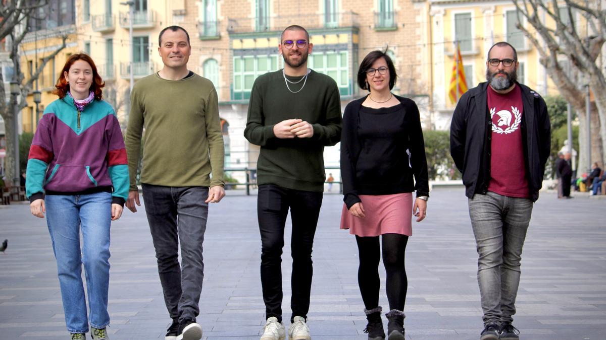 Els cinc candidats de la CUP a les properes eleccions del 28-M.