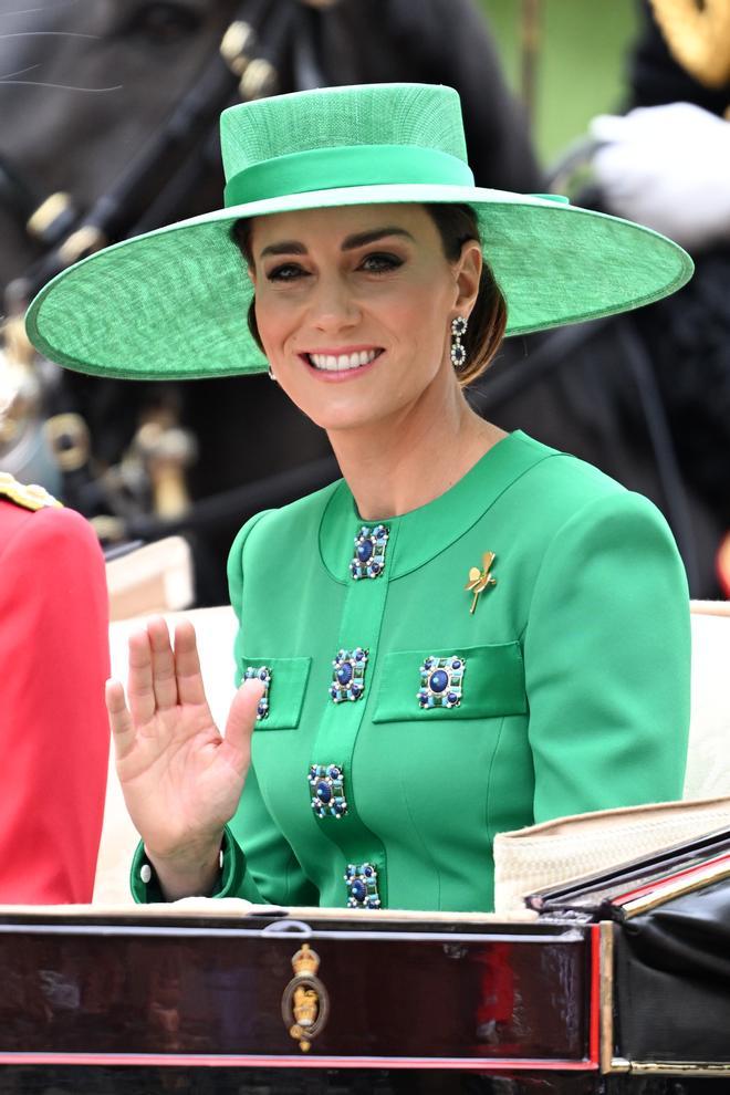 Kate Middleton durante el desfile Trooping the color 2023