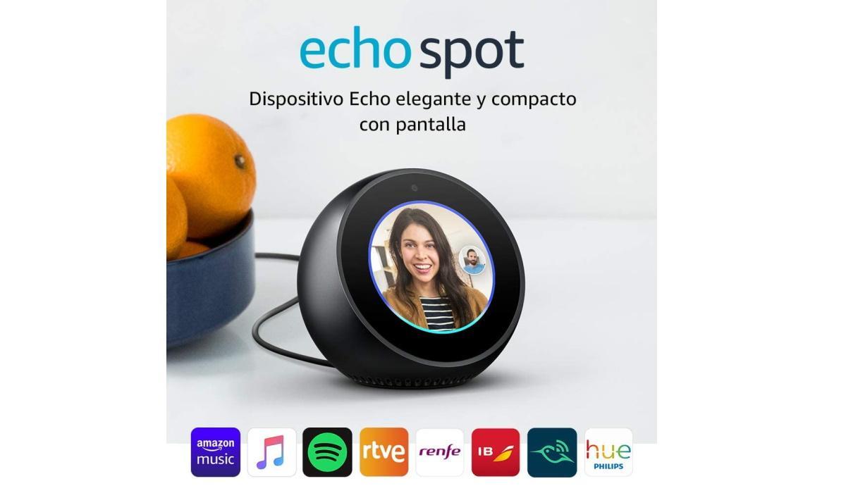 Amazon Echo Spot - Reloj despertador inteligente con Alexa.