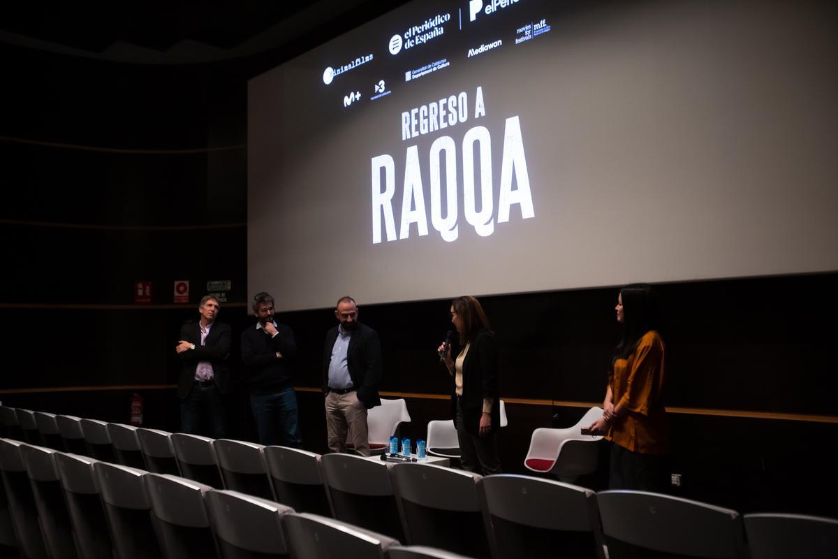 Así fue el preestreno del documental Regreso a Raqqa en el Circulo de Bellas Artes en Madrid. Foto: Alba Vigaray