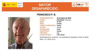 Paco Pérez Bedmar, desaparecido en Almuñécar (Granada) hace un año.