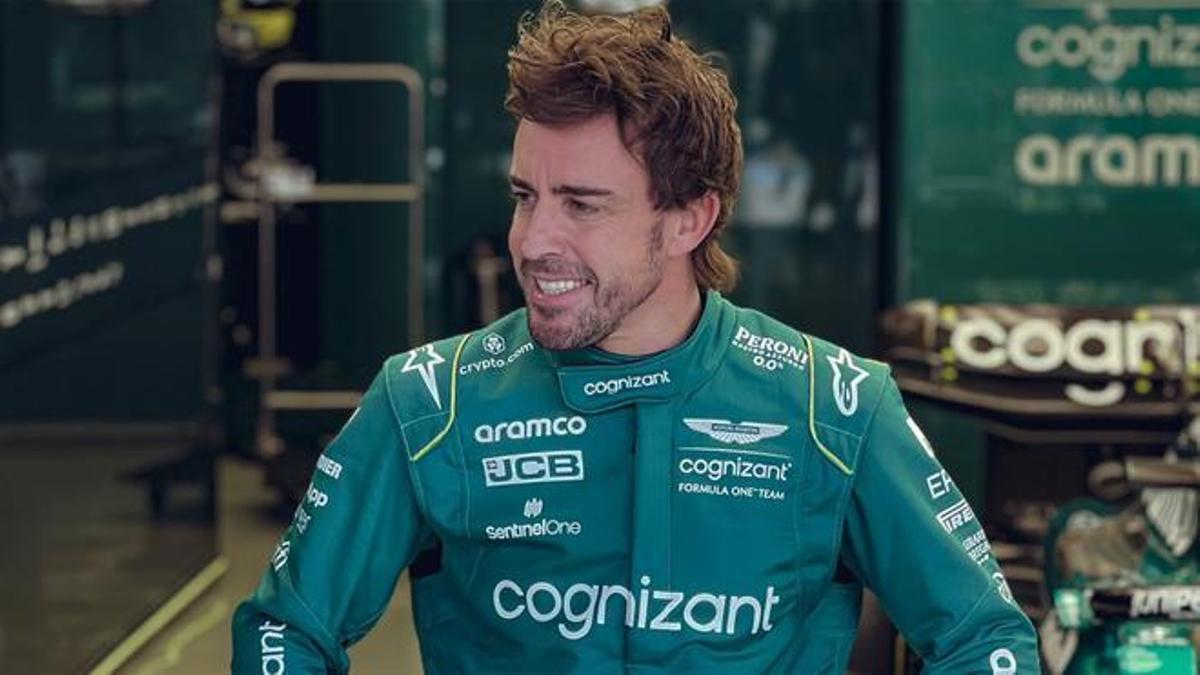 Fernando Alonso, satisfecho con el rendimiento del Aston Martin.