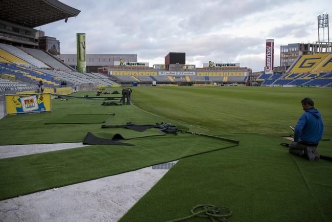 Siguen las obras en el Estadio de Gran Canaria