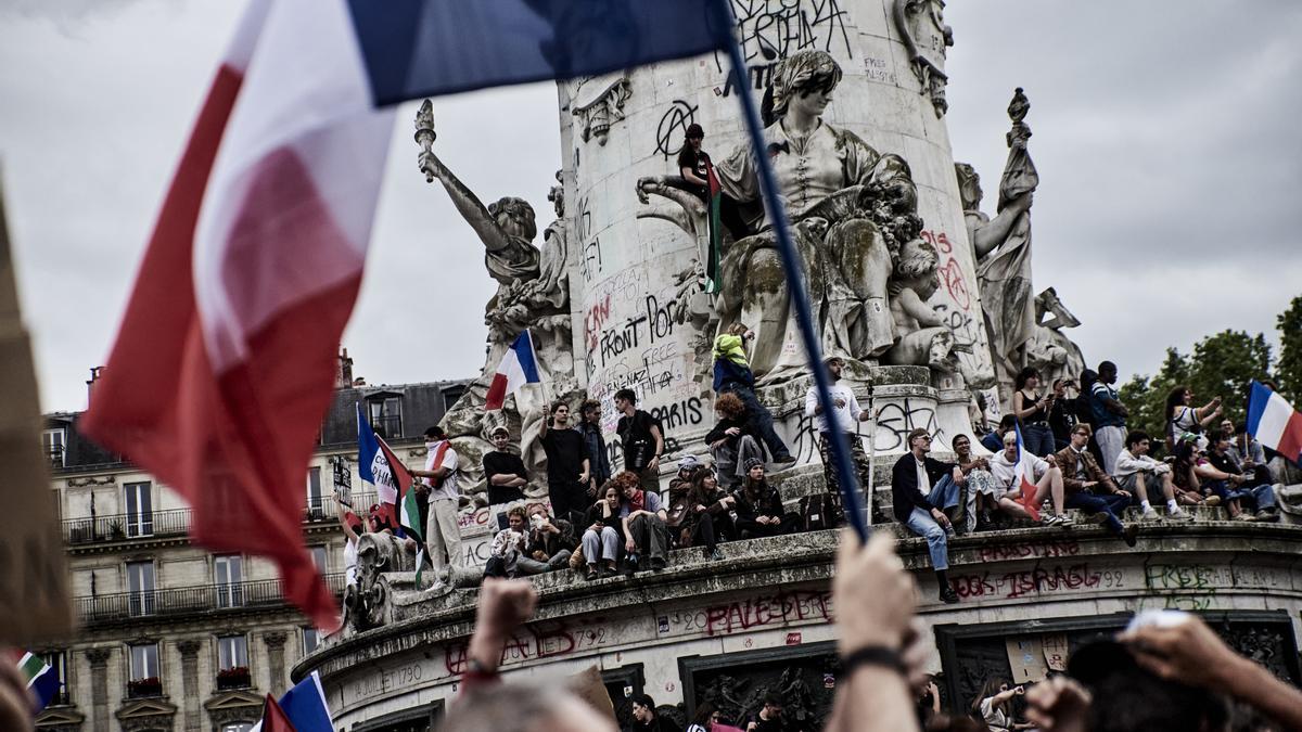 Imagen de archivo de protestas en Francia