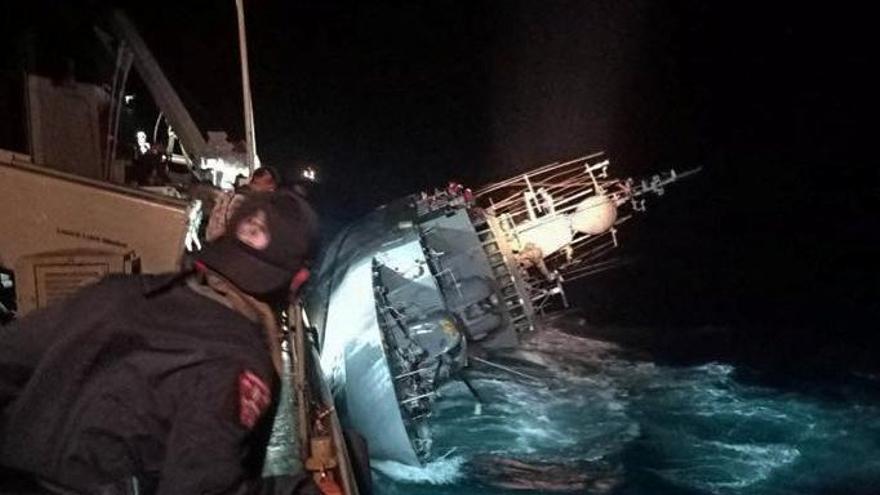 El barco mrfio hundido en el golfo de Tailandia.