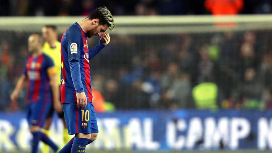 Messi, després de l&#039;empat contra el Madrid.