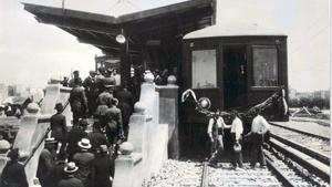Inauguración del Metro Transversal, origen de la L1 actual, el 10 de junio de 1926