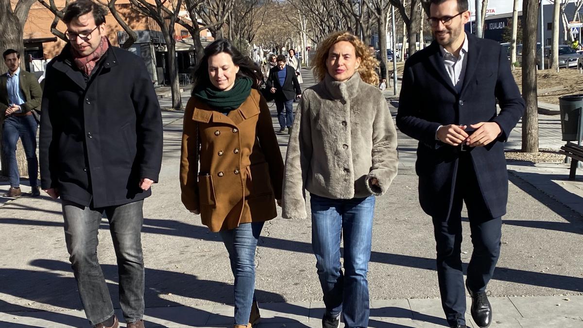 Fermí Riera, Irene Gil, Meritxell Batet i Jordi Cuadras, dijous a Igualada