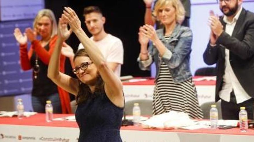 La vicepresidenta del Consell y miembro de Iniciativa, Mónica Oltra, en el V Congreso del partido en València.