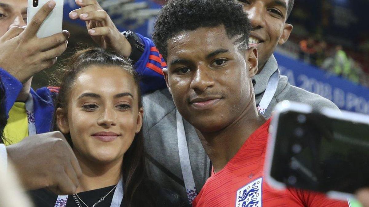 Marcus Rashford con su expareja Lucia Loi