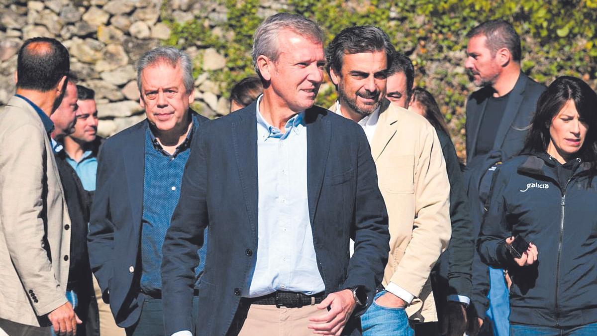 Imagen de Alfonso Rueda, de septiembre de 2024 en Sober, cuando anunció la comercializadora.
