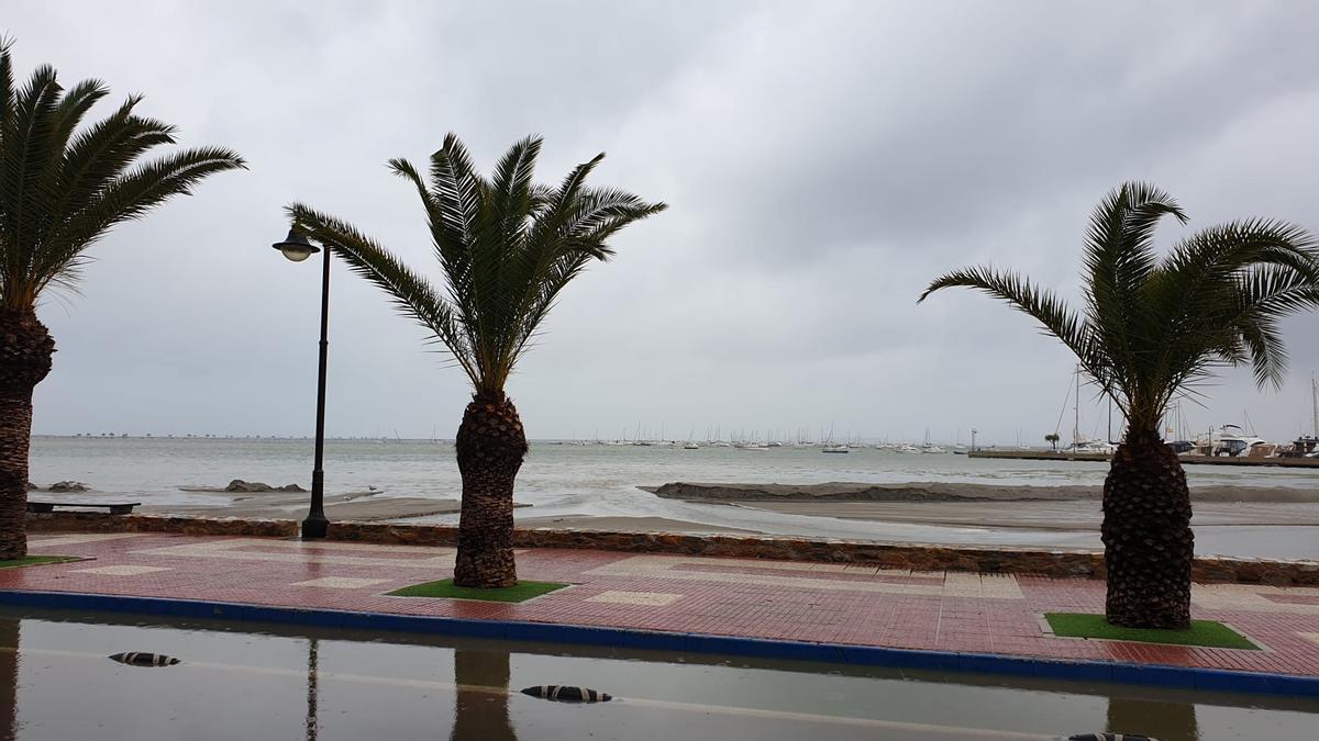 Temporal de lluvia en San Pedro del Pinatar