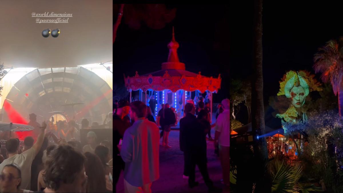 Capturas de pantalla de los vídeos de la fiesta difundidos en redes sociales
