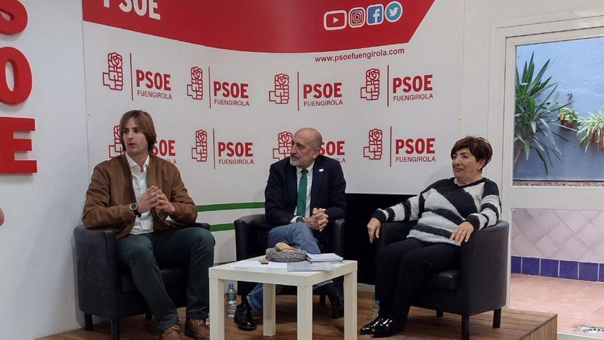 Quimi Gosálvez, Luis Ángel Hierro y Gloria Fernández, durante el acto vinculado a Andalucía Socialista que tuvo lugar el sábado en la Casa del Pueblo del PSOE de Fuengirola. | ANDALUCÍA SOCIALISTA
