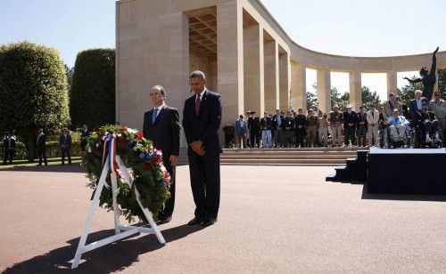 Obama, Hollande y la Reina de Inglaterra han estado presentes en los actos en recuerdo al desembarco de Normandía.