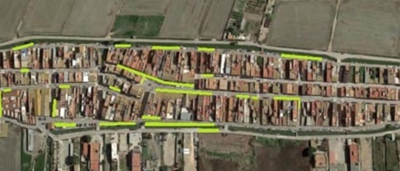 Señalización de las terrazas
en El Palmar por parte de los
vecinos.