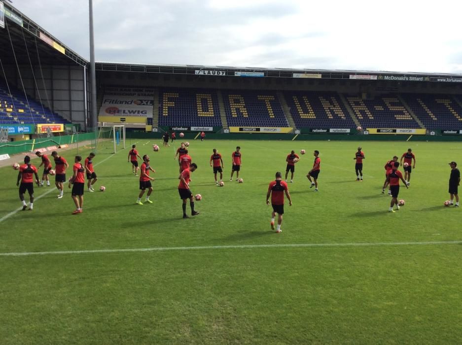 Intensa sesión de entrenamiento del Mallorca en Holanda