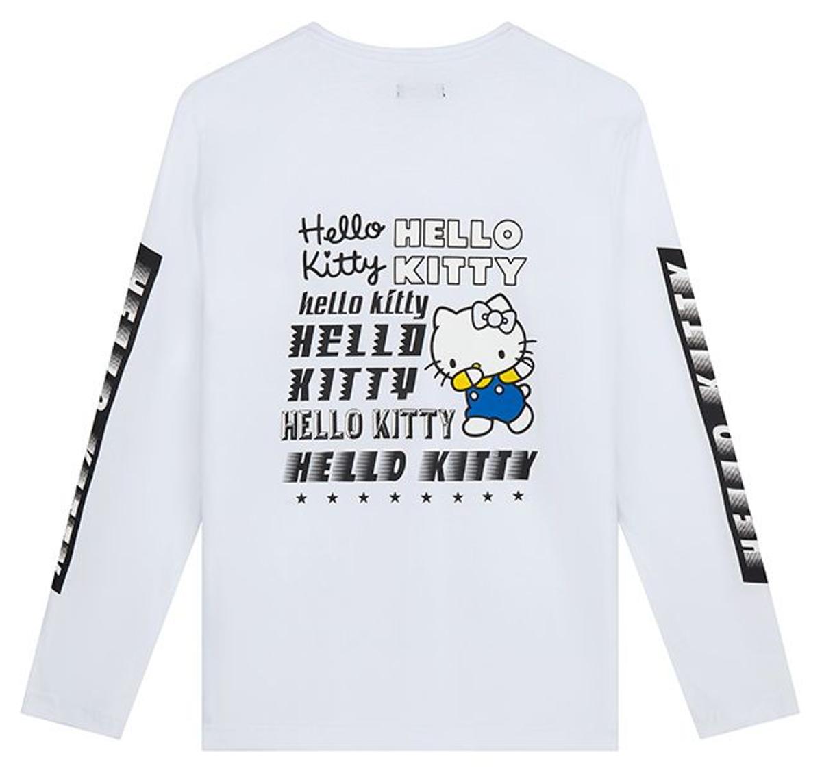 Sudadera blanca con texto de Asos x Hello Kitty