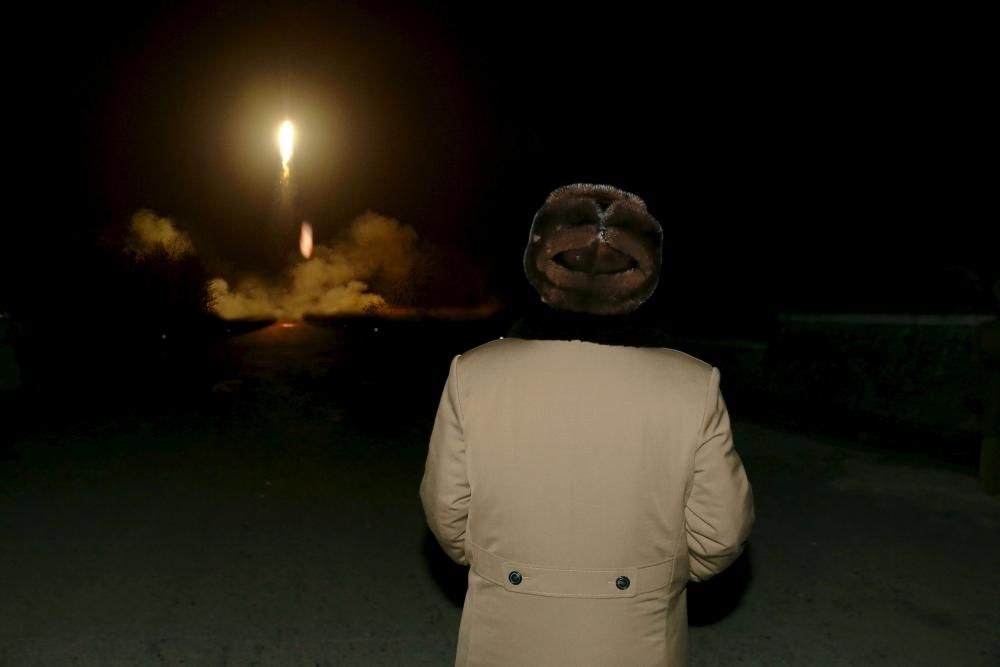 KCNA picture shows North Korean leader Kim Jong ...