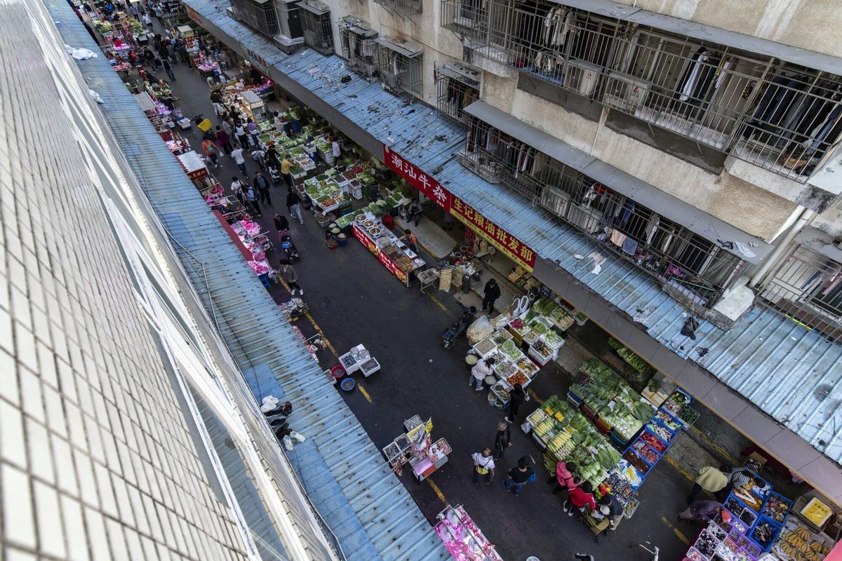 Mercado de Jiuxia en Shenzhen, China