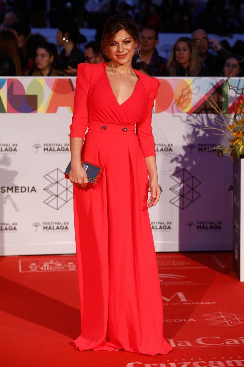 Thais Blume en la alfombra roja del Festival de cine de Málaga