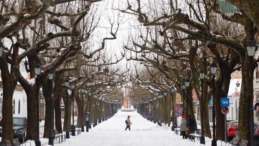 Requena, tras la tormenta de nieve de la pasada semana.