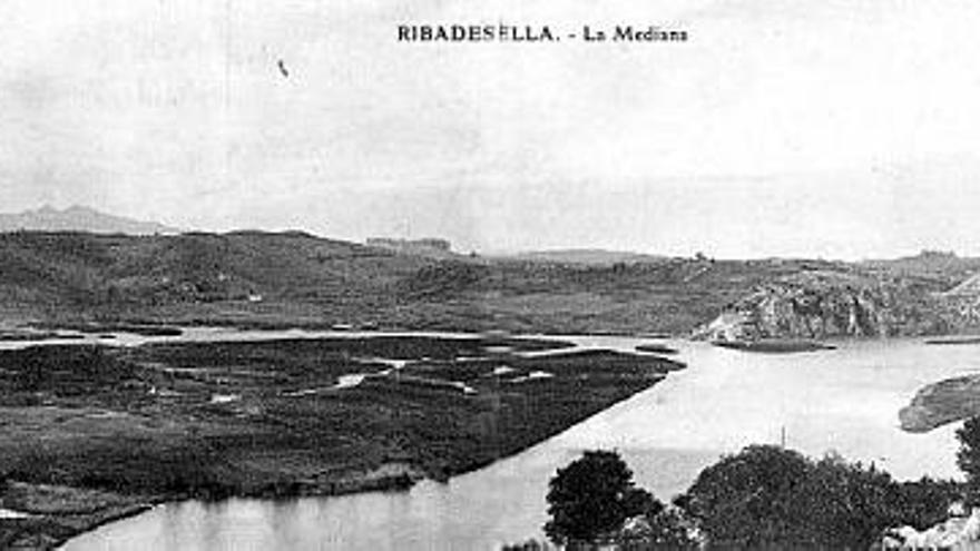 La Mediana, en la década de 1910, en una postal editada por «Los Italianos», de Santander, de la colección privada del riosellano Toni Silva.