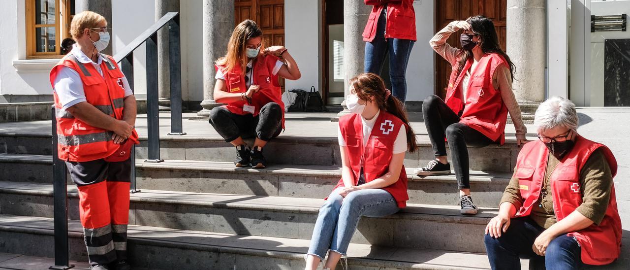 Un grupo de voluntarias de Cruz Roja