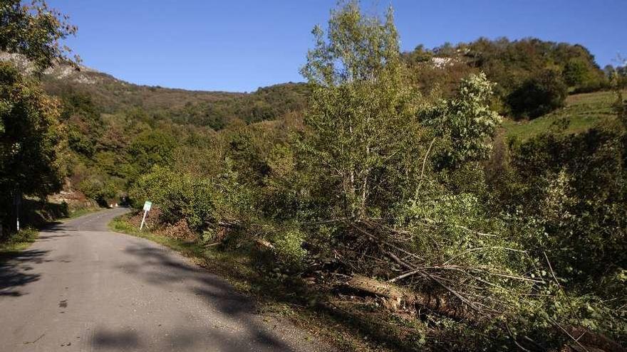 La carretera de Arniciu entre Bueres y Orlé.