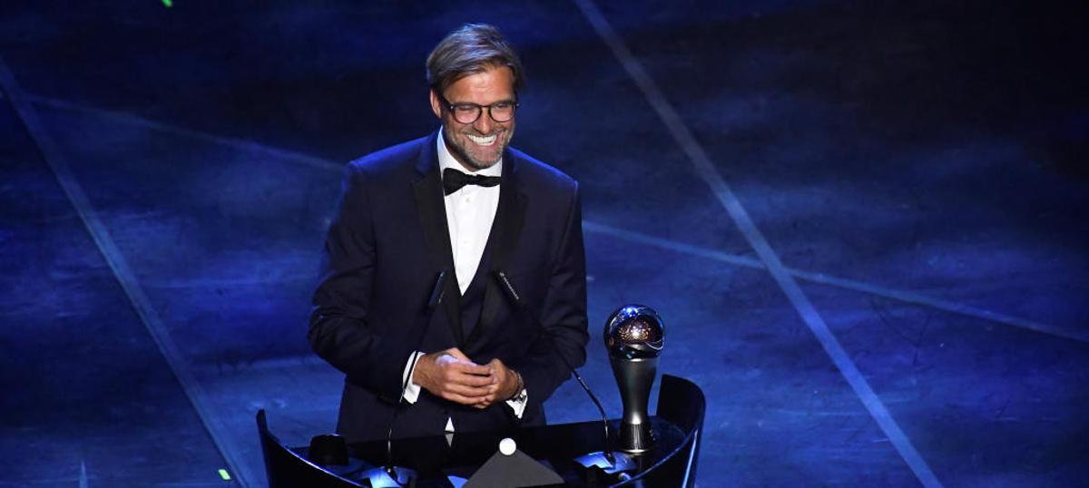 El técnico del Liverpool, Jurgen Klopp, en la gala de la FIFA.