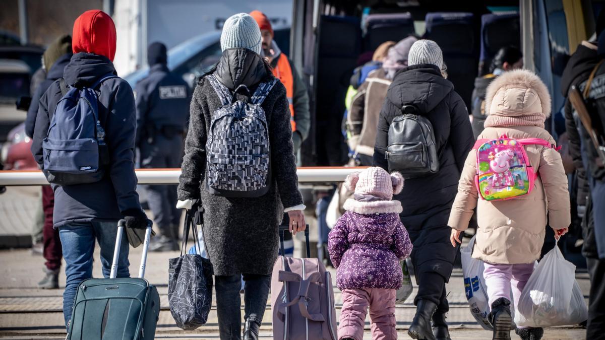 Refugiados ucranianos en Moldavia, en marzo del pasado año.