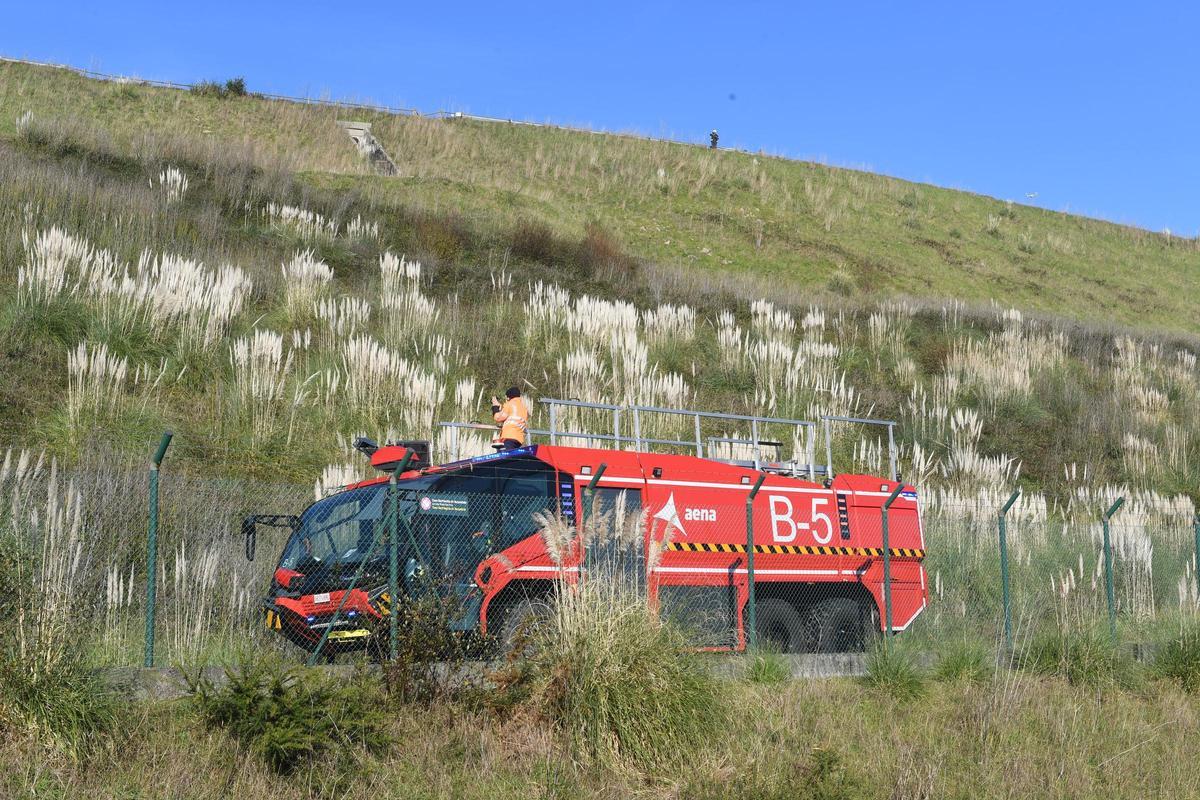 Dispositivo de caza del jabalí en el aeropuerto de Alvedro