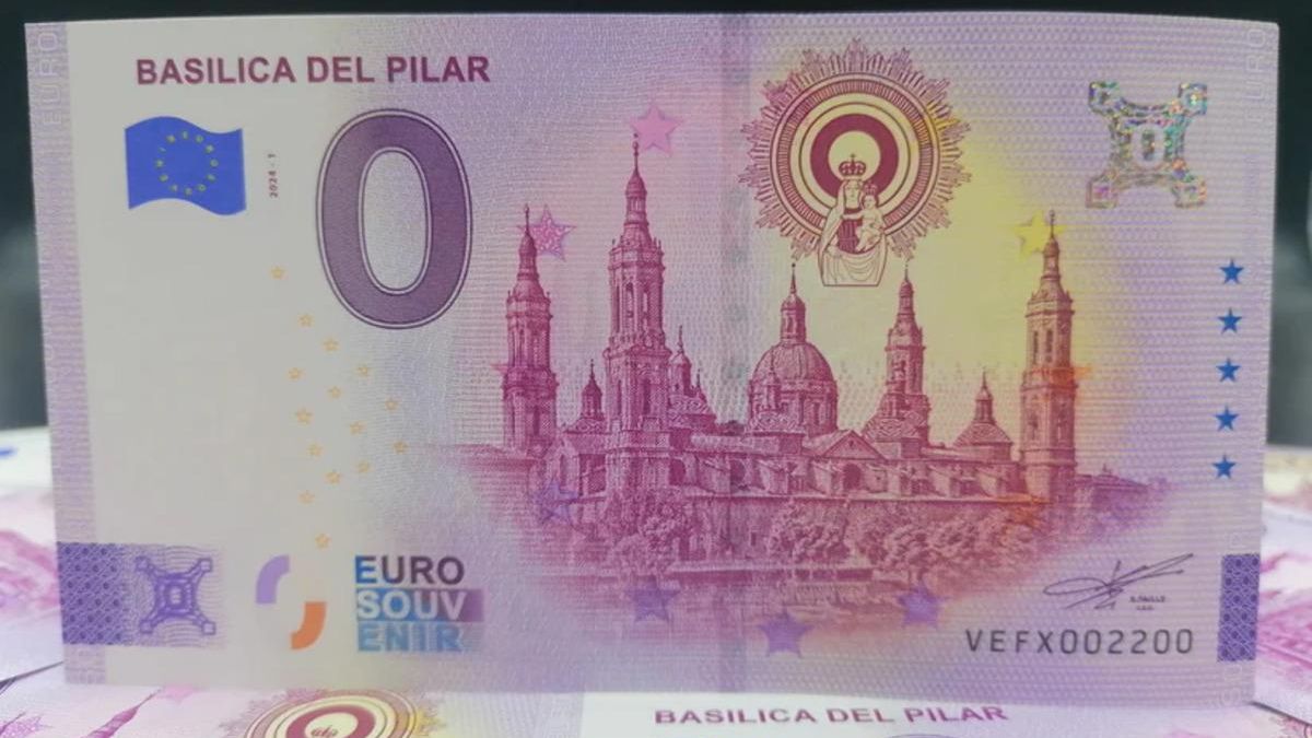 Billete de cero euros de la Basílica del Pilar