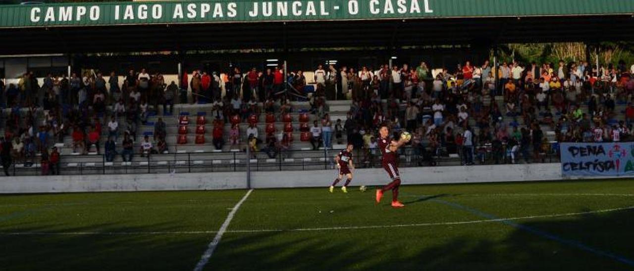 El campo de fútbol moañés cuando se nombró como Iago Aspas.
