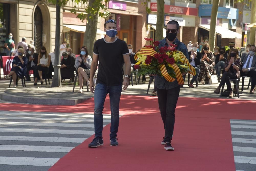 L'acte de la Diada 2020 a Manresa, en fotos