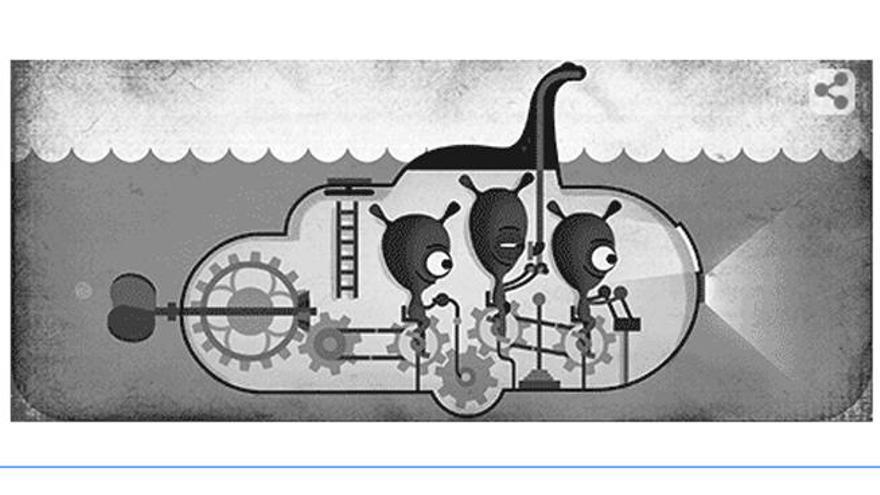 El monstruo del Lago Ness protagoniza el doodle.