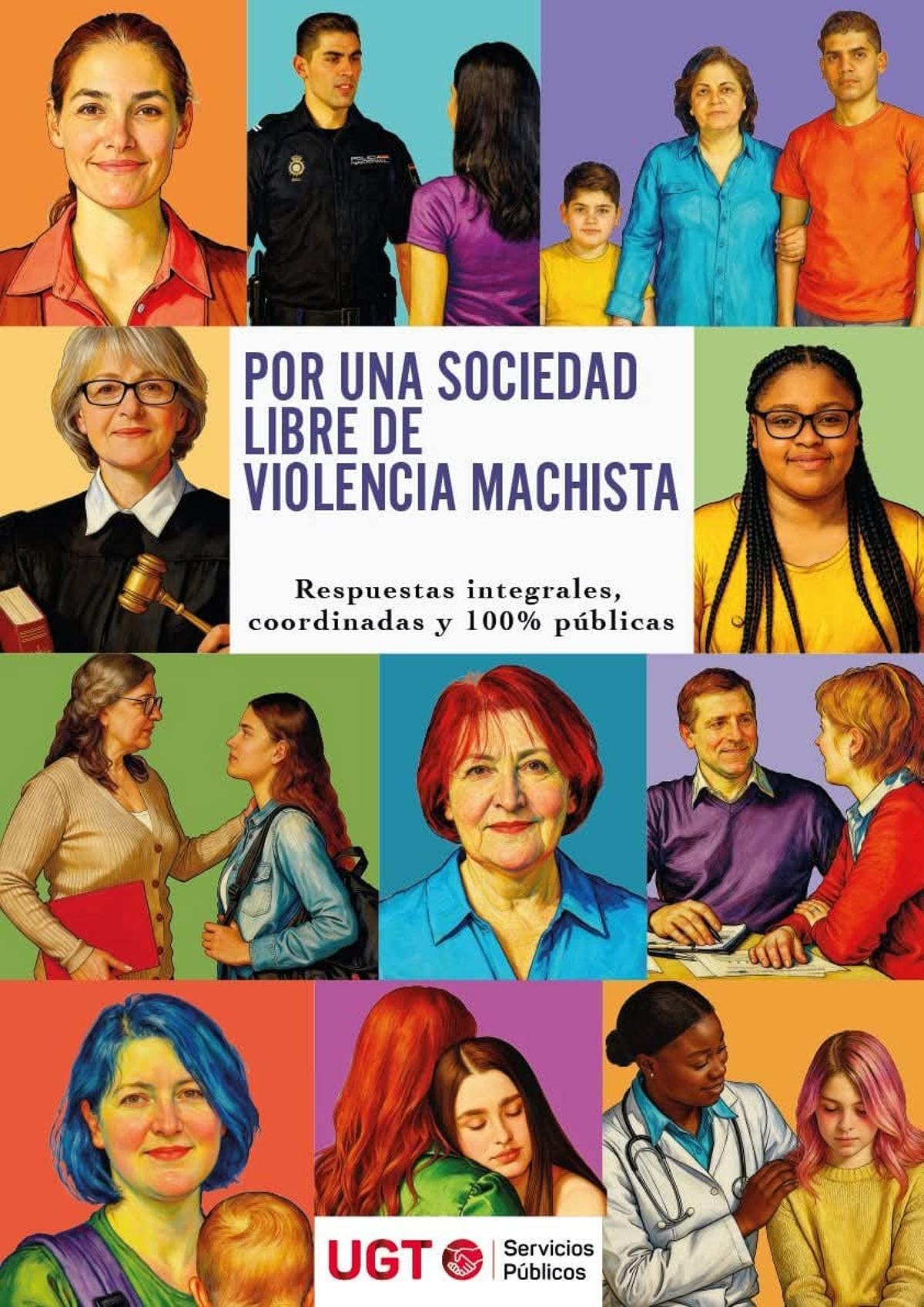 Cartel de UGT SP por el 25N.