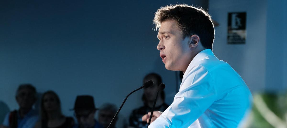 Errejón durante el inicio de la campaña electoral.