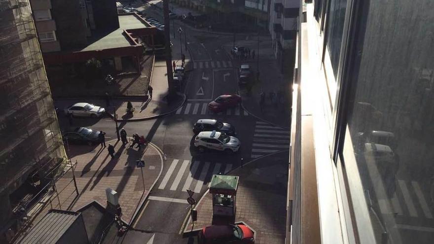 Momento del accidente en la avenida de Portugal.