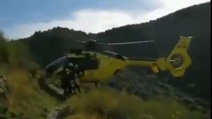 Captura del vídeo del moment del rescat