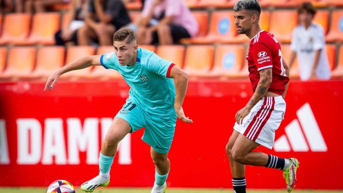 Fermín López, en un lance del partido en Tarragona ante el Nàstic