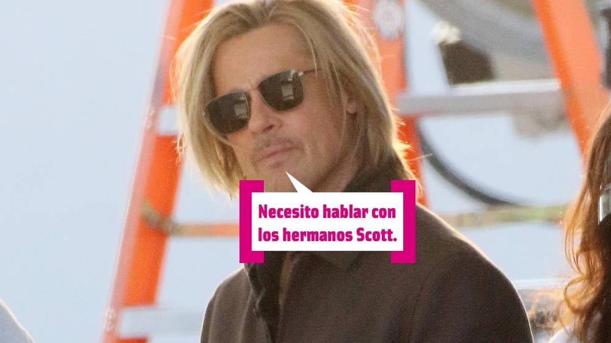 Brad Pitt rodando un anuncio en Los Ángeles