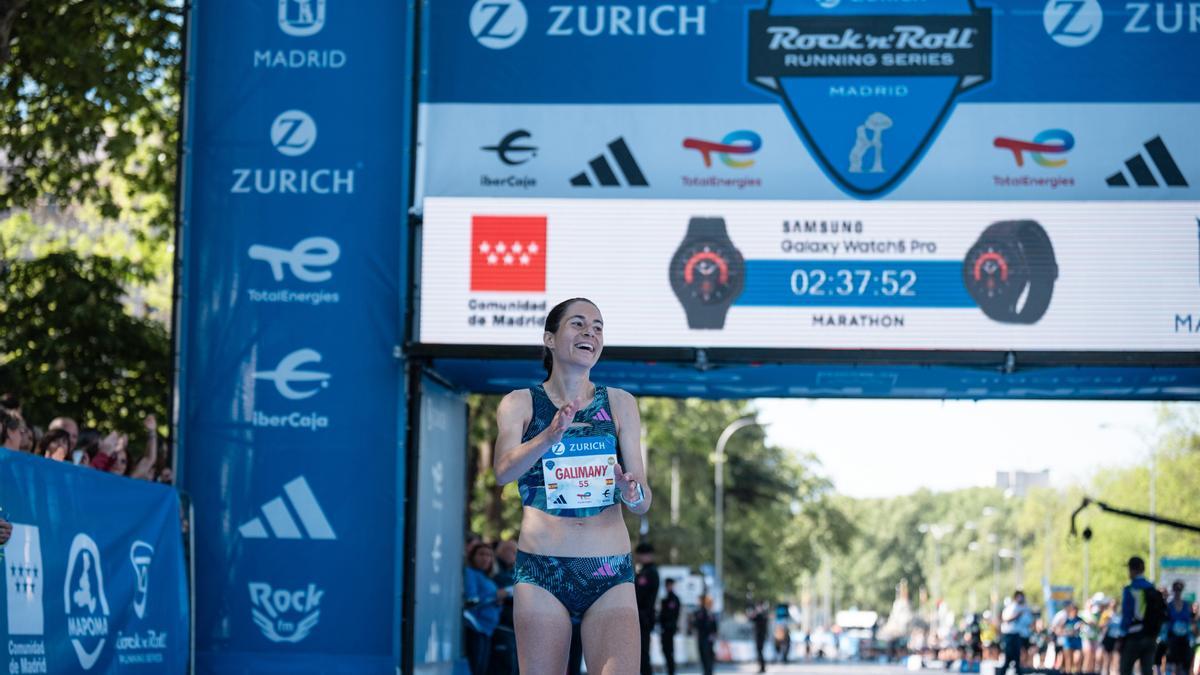 Archivo - Marta Galimany, tercera en el Maratón de Zurich Rock 'n' Roll Running Series Madrid de 2023
