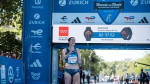 Archivo - Marta Galimany, tercera en el Maratón de Zurich Rock n Roll Running Series Madrid de 2023