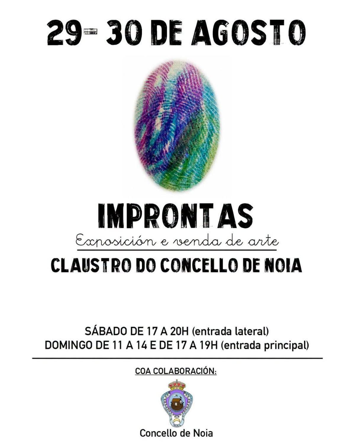 Cartel promocional do encontro artístico en Noia.