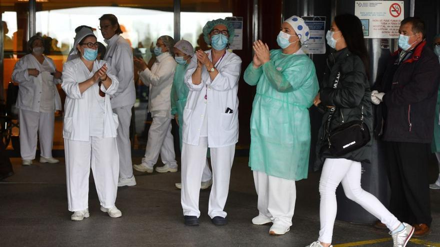 Enfermeras en el Hospital Montecelo de Pontevedra.